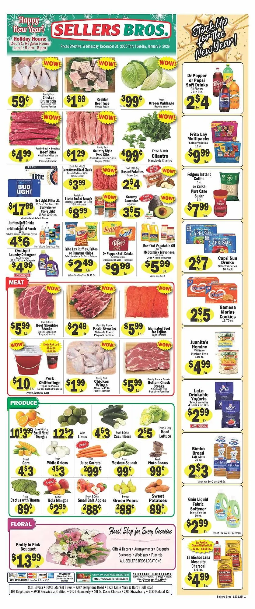 Weekly ad Sellers Bros weekly ad from December 31 to January 6 2026 - Page 1