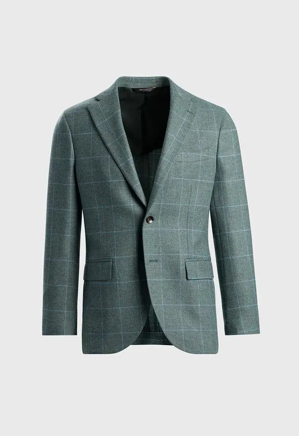 Merino Wool Windowpane Jacket