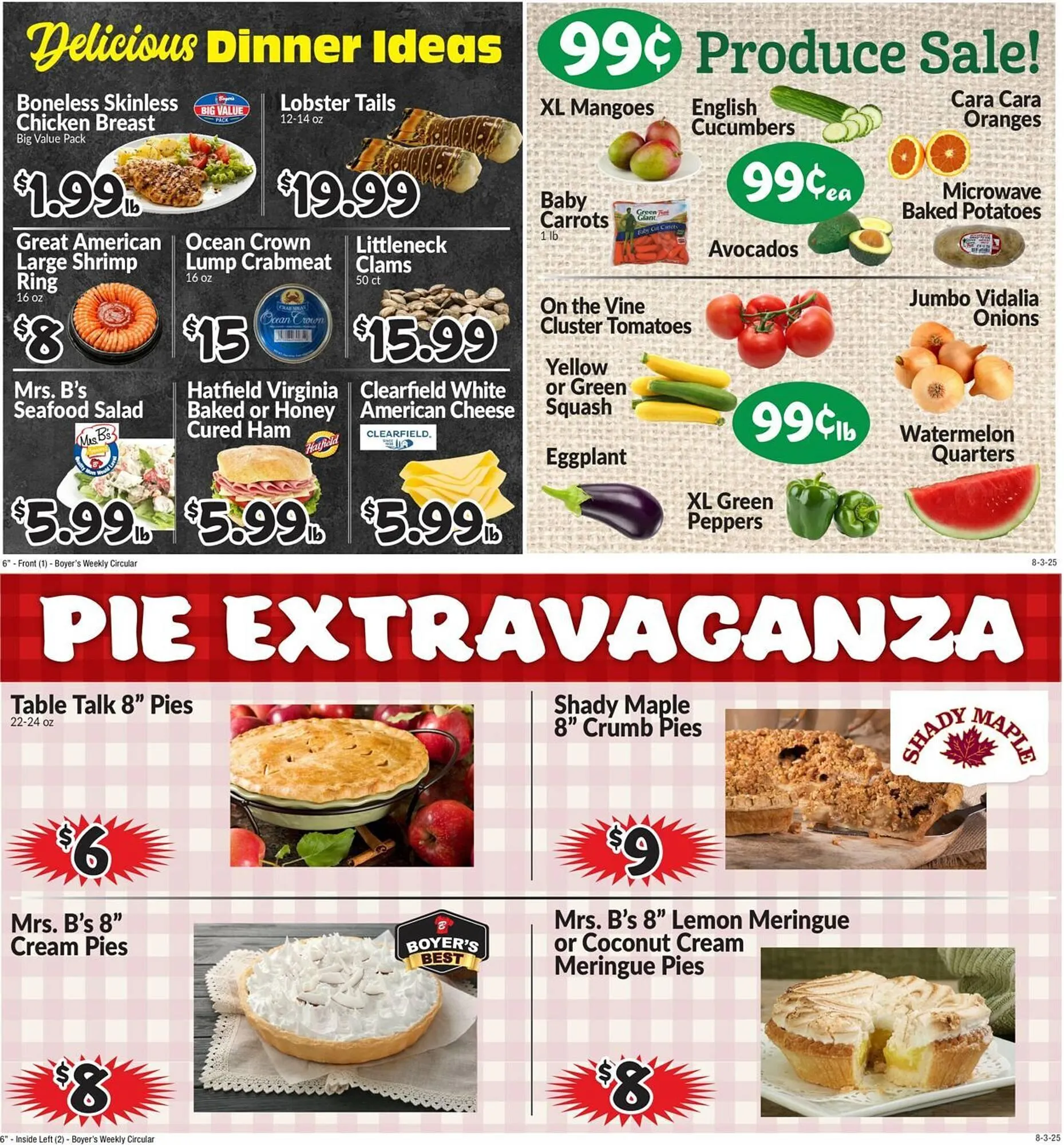 Weekly ad Boyer's Food Markets Weekly Ad from August 3 to August 9 2025 - Page 1
