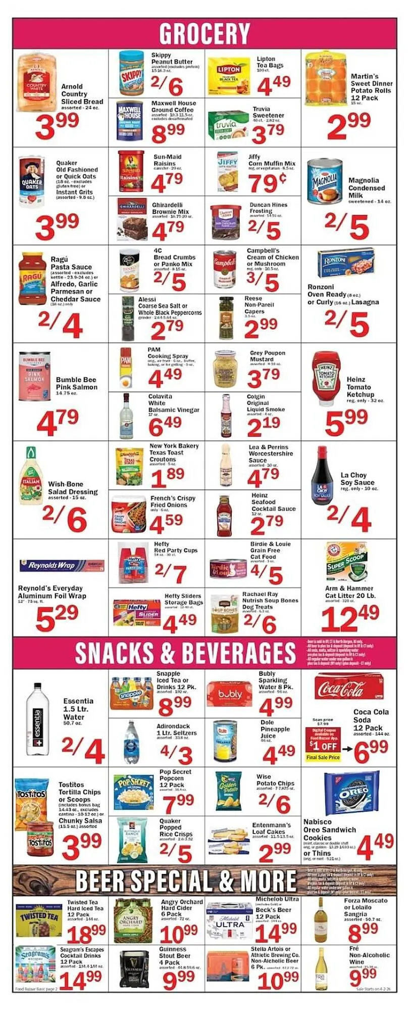Weekly promotion Food Bazaar circular spanning from April 2 to April 8 2026 - Page 2 for Catalogue 365