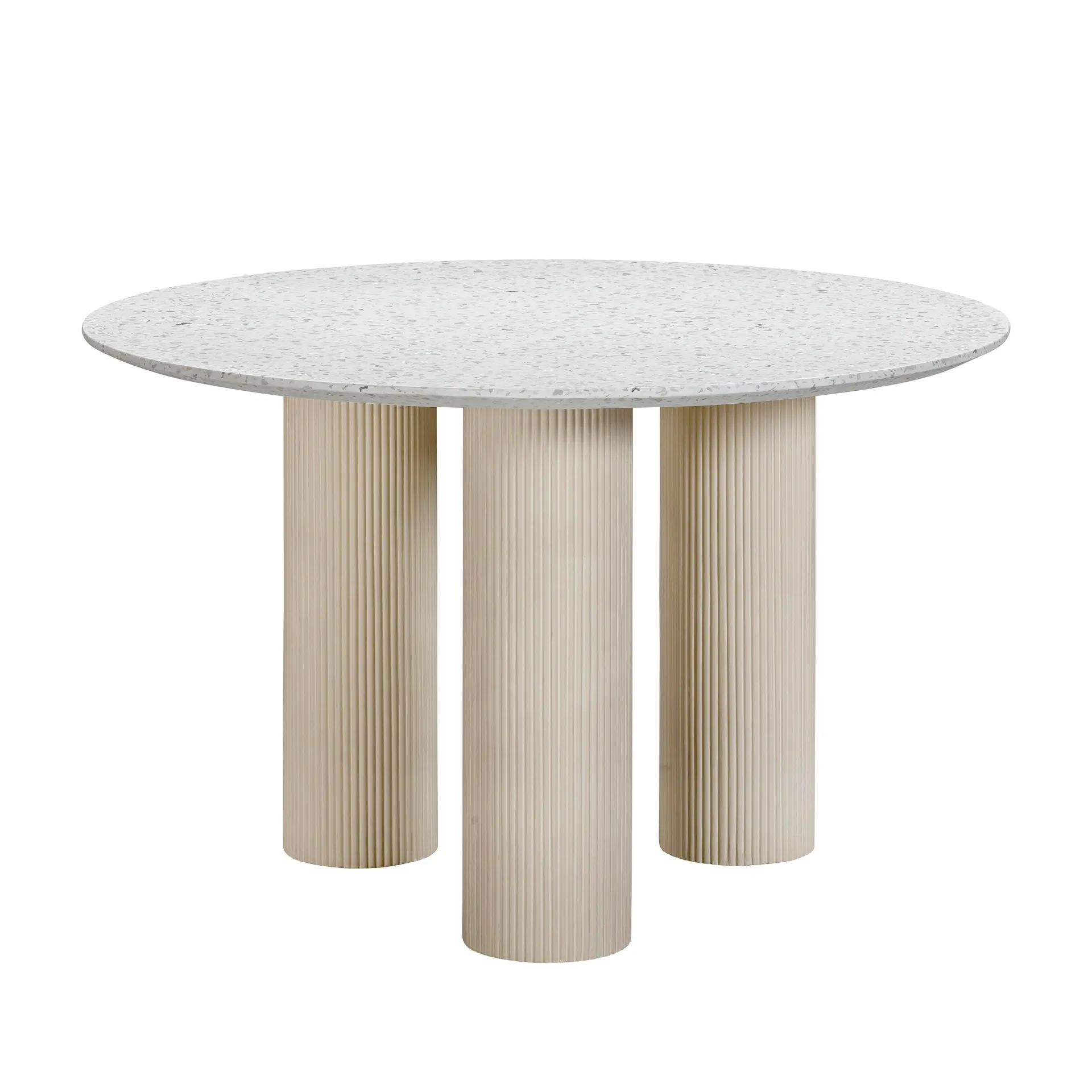 Parcino 47" Terrazzo Concrete Indoor / Outdoor Round Dining Table