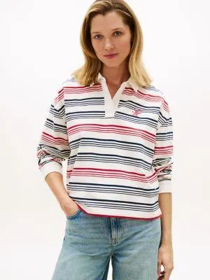 Stripe Rugby Polo T-Shirt