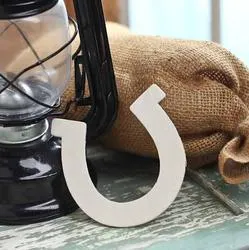 Unfinished Wood Horseshoe Cutout