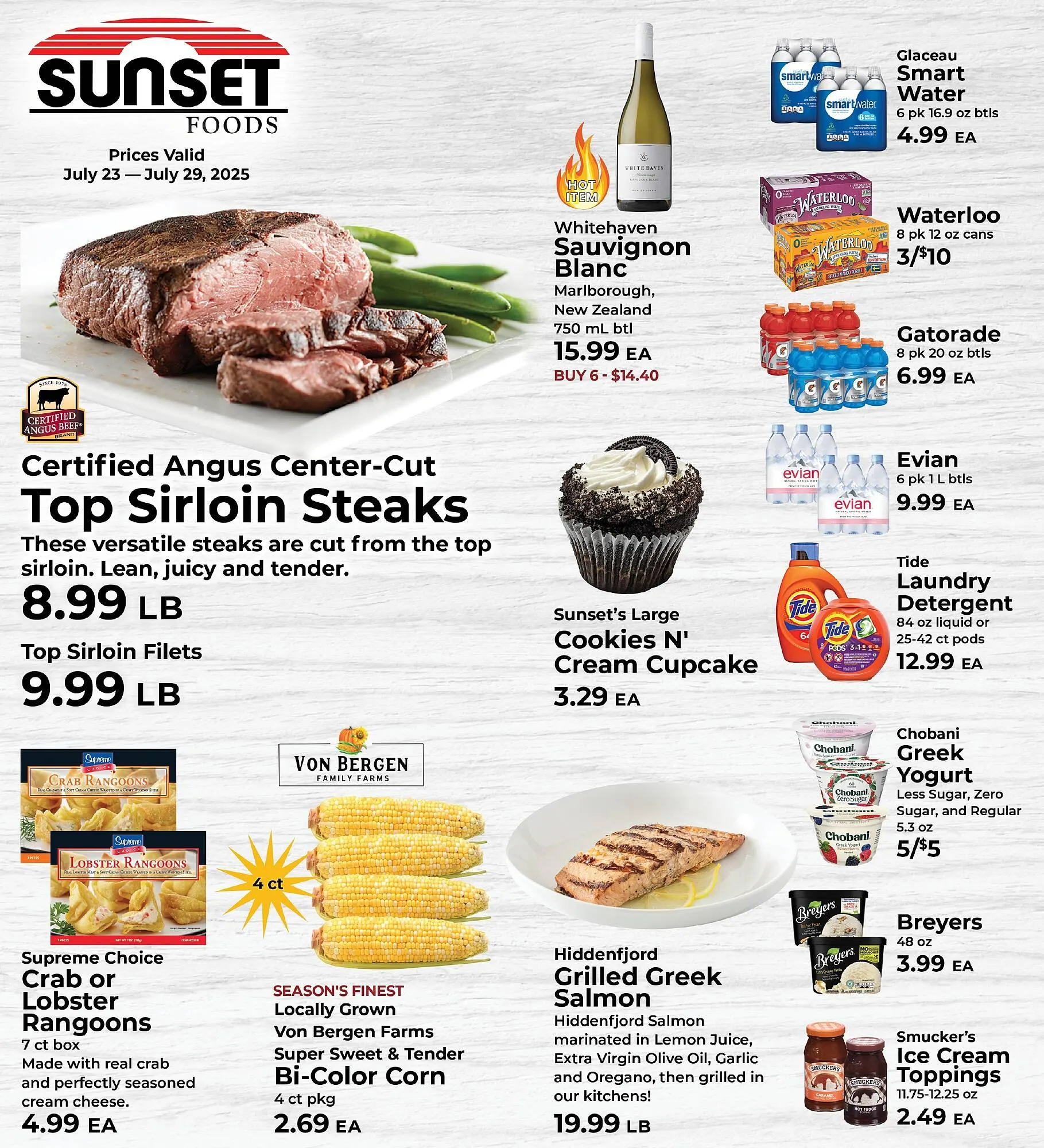 Weekly ad Sunset Foods Weekly Ad from July 23 to July 29 2025 - Page 1