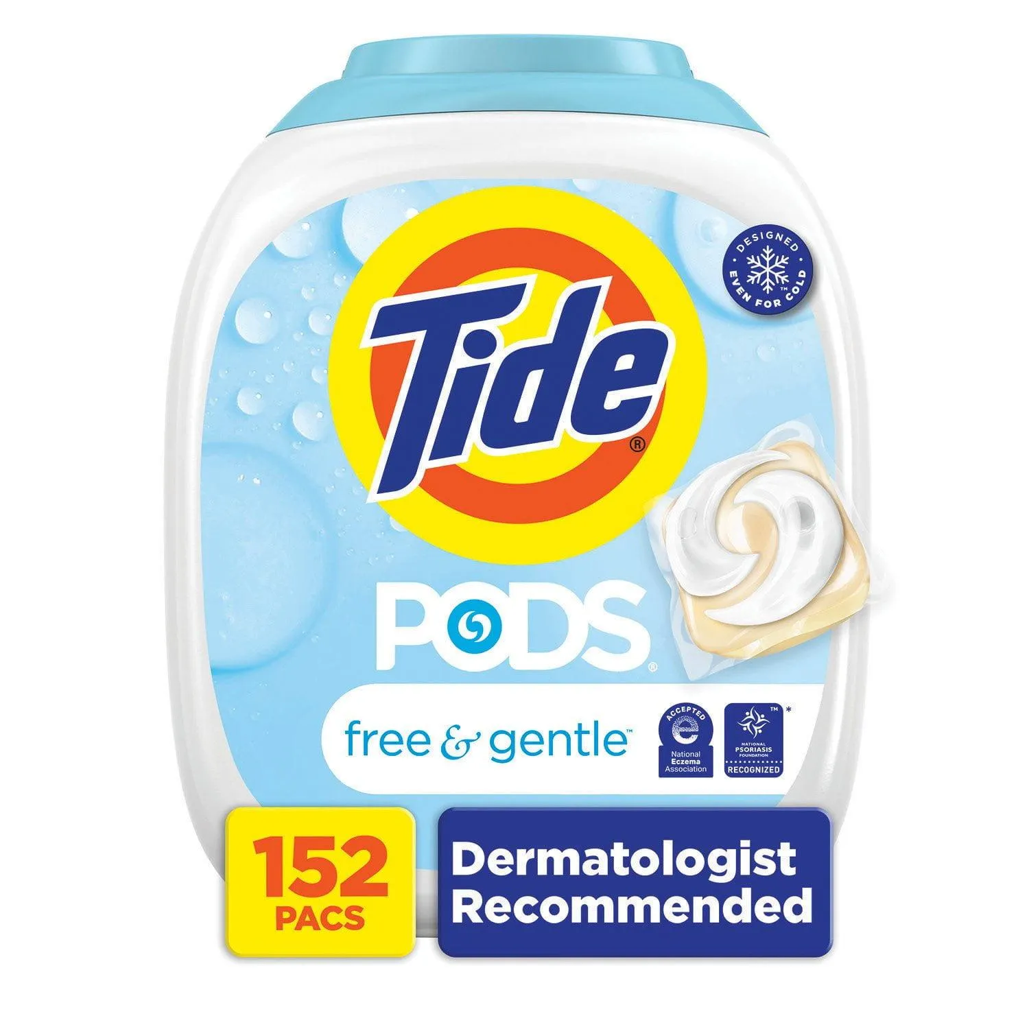 Tide PODS Free & Gentle Laundry Detergent Pacs, 152 ct.