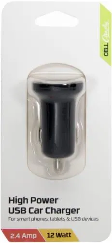 CELLCandy High Power Dual USB Wall Charger - Black