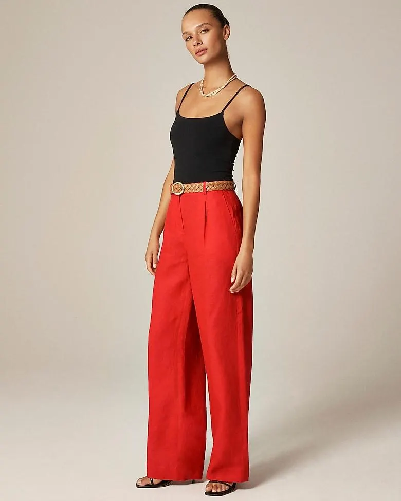 Wide-leg Essential pant in linen