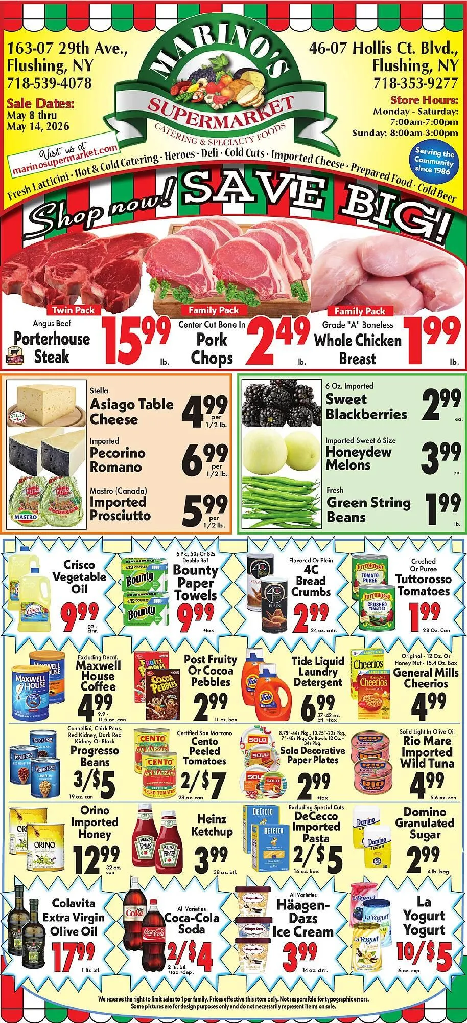 Weekly ad Marino's Supermarket weekly ad from May 8 to May 14 2026 - Page 1