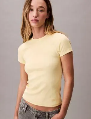 Cotton Contour Rib T-Shirt