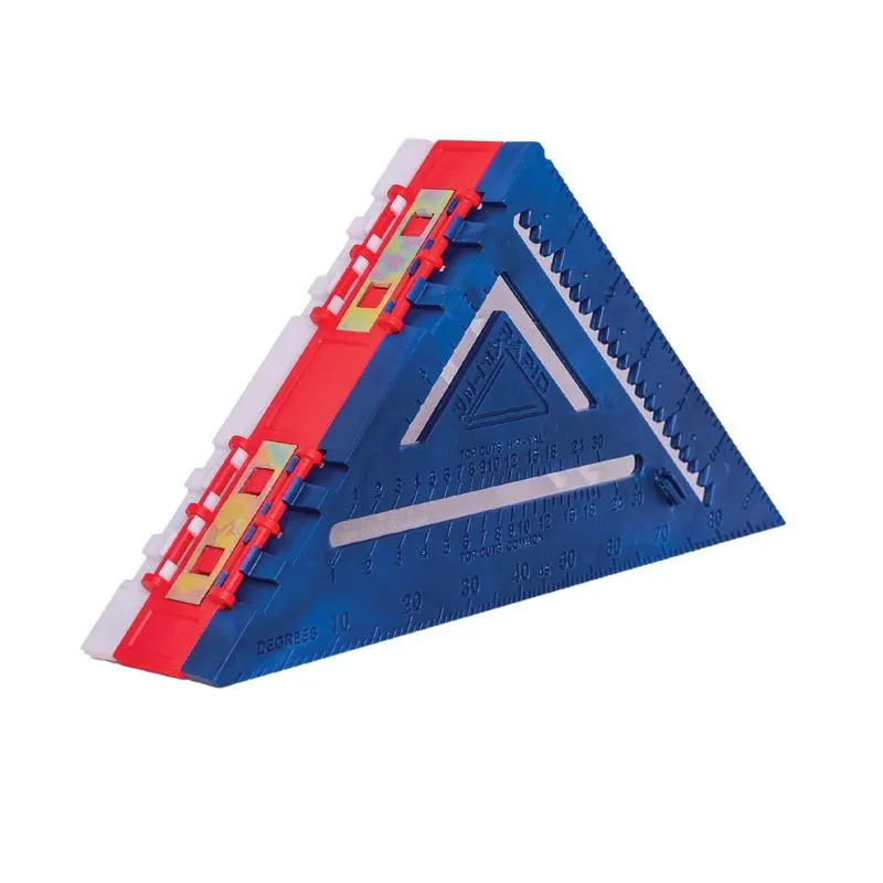 1001 Double-Sided Rafter Square, 1/8 in Graduation, HIPS, 7 in L, 7 in W