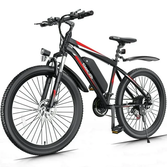 Gocio 500W Electric Bike 26" Electric Bicycle for Adults with Cruise Control System Ebike, Mountain Bike with Removable 48V 375Wh Lithium-Ion Battery, 21 Speed E Bicycle for Man Woman UL2849