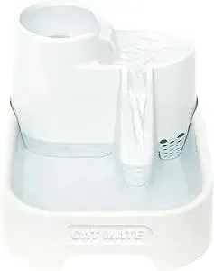 Cat Mate Multi-Level Pet Water Fountain (335) - BPA and BHT Free 3-Stage Filter, for Cats & Small Dogs, Quiet and Hygienic Drinking Fountain, 70 fl. Oz Capacity