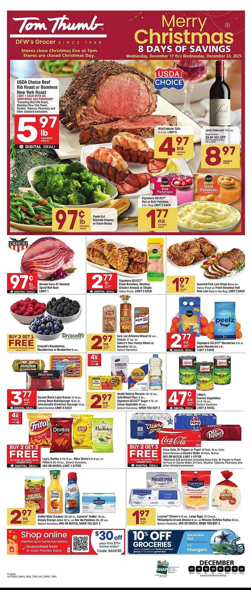 Weekly ad Tom Thumb weekly ad from December 17 to December 24 2025 - Page 1