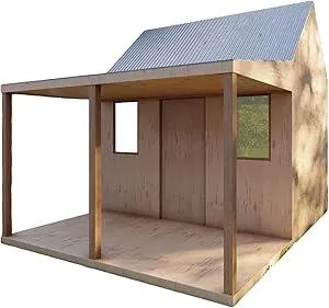 12’x8’ Tiny Cabin Shed Woodworking Plans - DIY Building Instructions, Framing Plans & Materials List