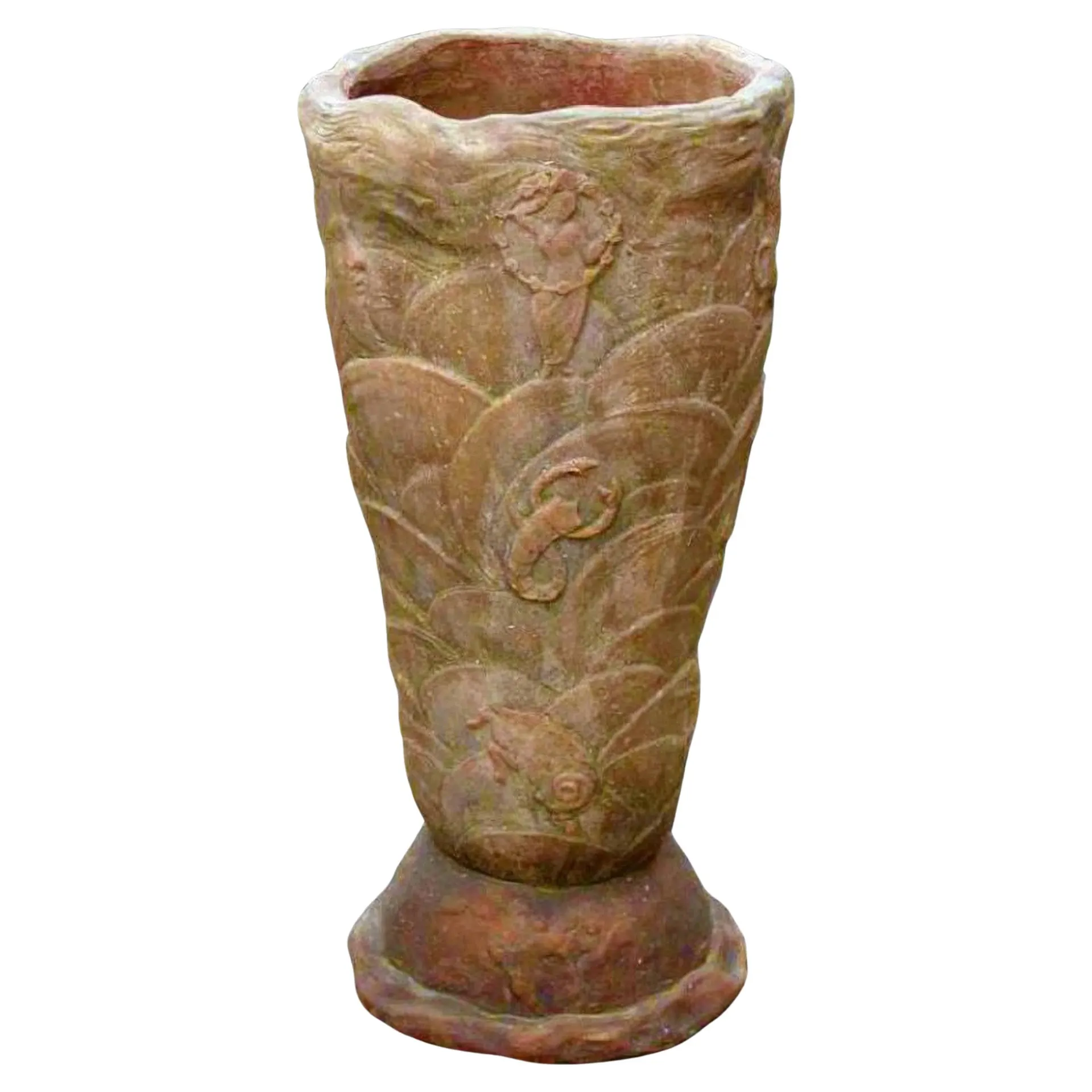 DECÒ TERRACOTTA VASE 20th Century