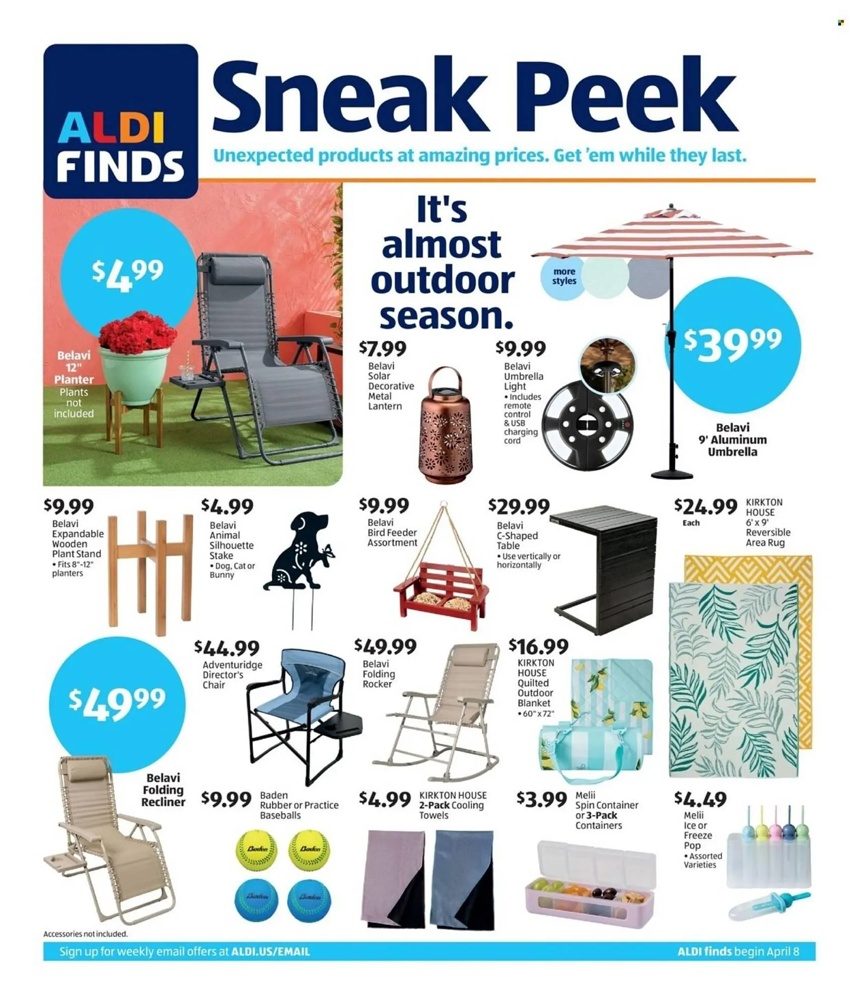 Weekly promotion Aldi weekly ad spanning from April 8 to April 14 2026 - Page 1 for Catalogue 365