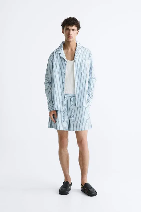 STRIPED POPLIN SHIRT