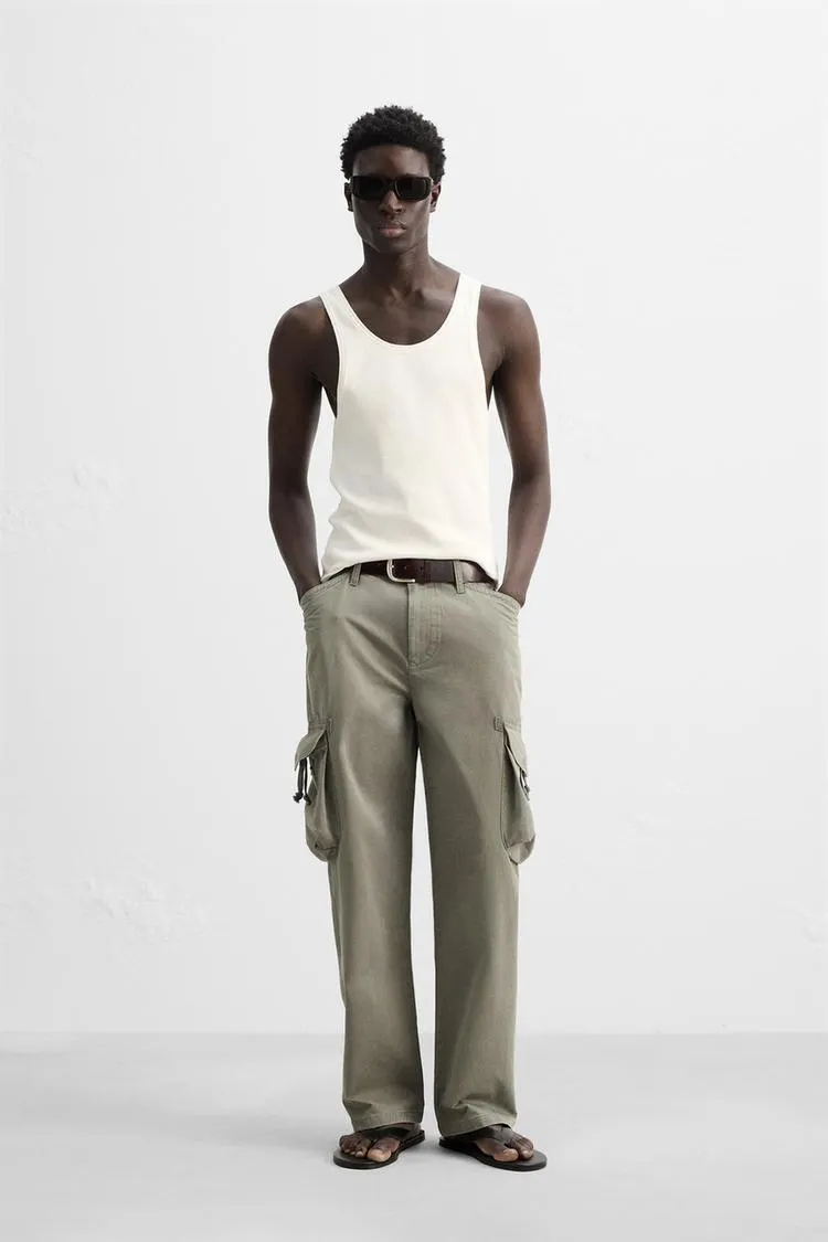 RIBBED COTTON-HEMP TANK TOP