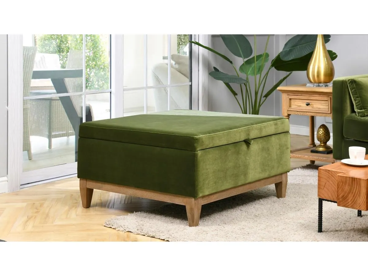 Jennifer Taylor Home Knox 35" Square Storage Cocktail Ottoman