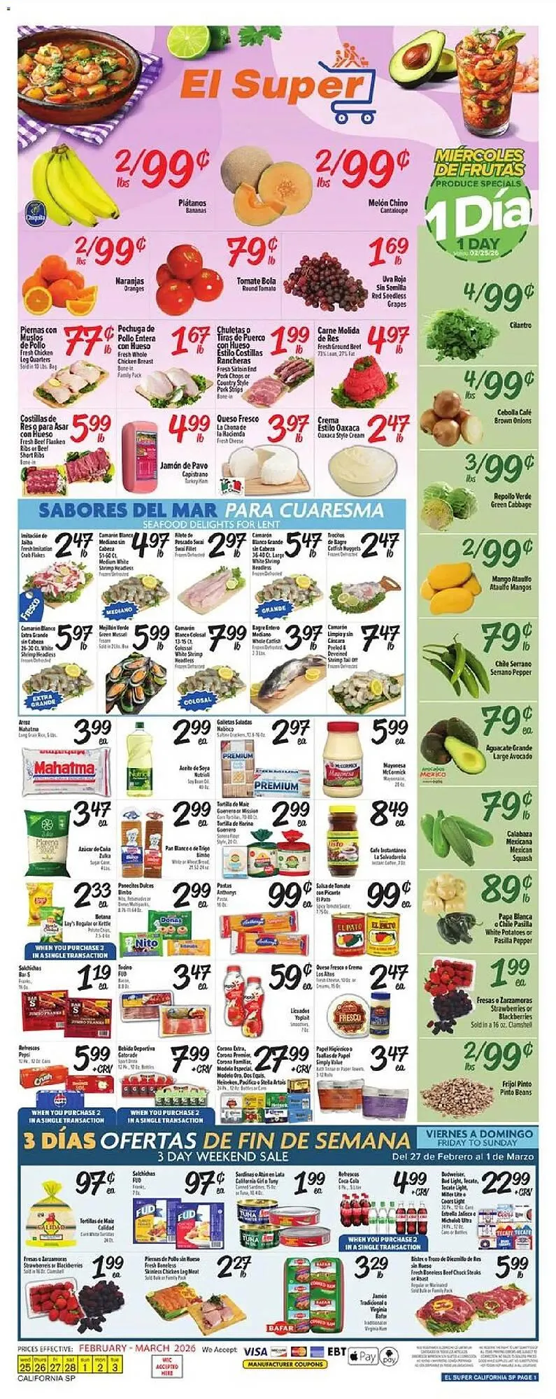Weekly ad El Super weekly ad from February 25 to March 3 2026 - Page 1