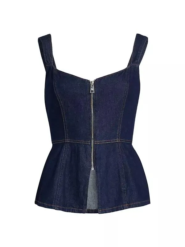 Zeta Denim Cinched Top