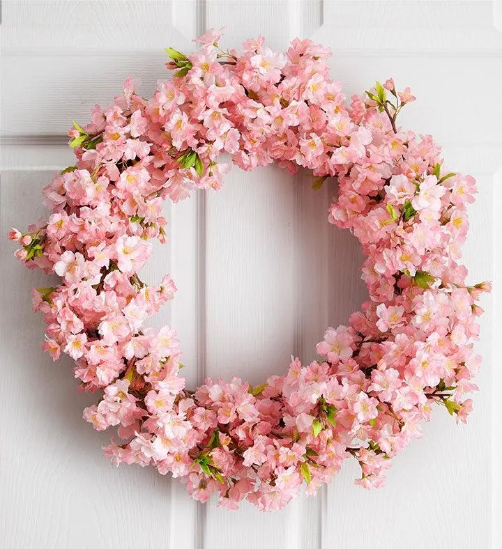 Blooming Cherry Blossom Wreath - 24”