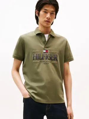 Regular Fit Interlock Hilfiger Logo Polo