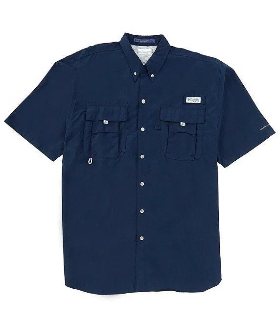 PFG Big & Tall Bahama II Solid Short-Sleeve Woven Shirt