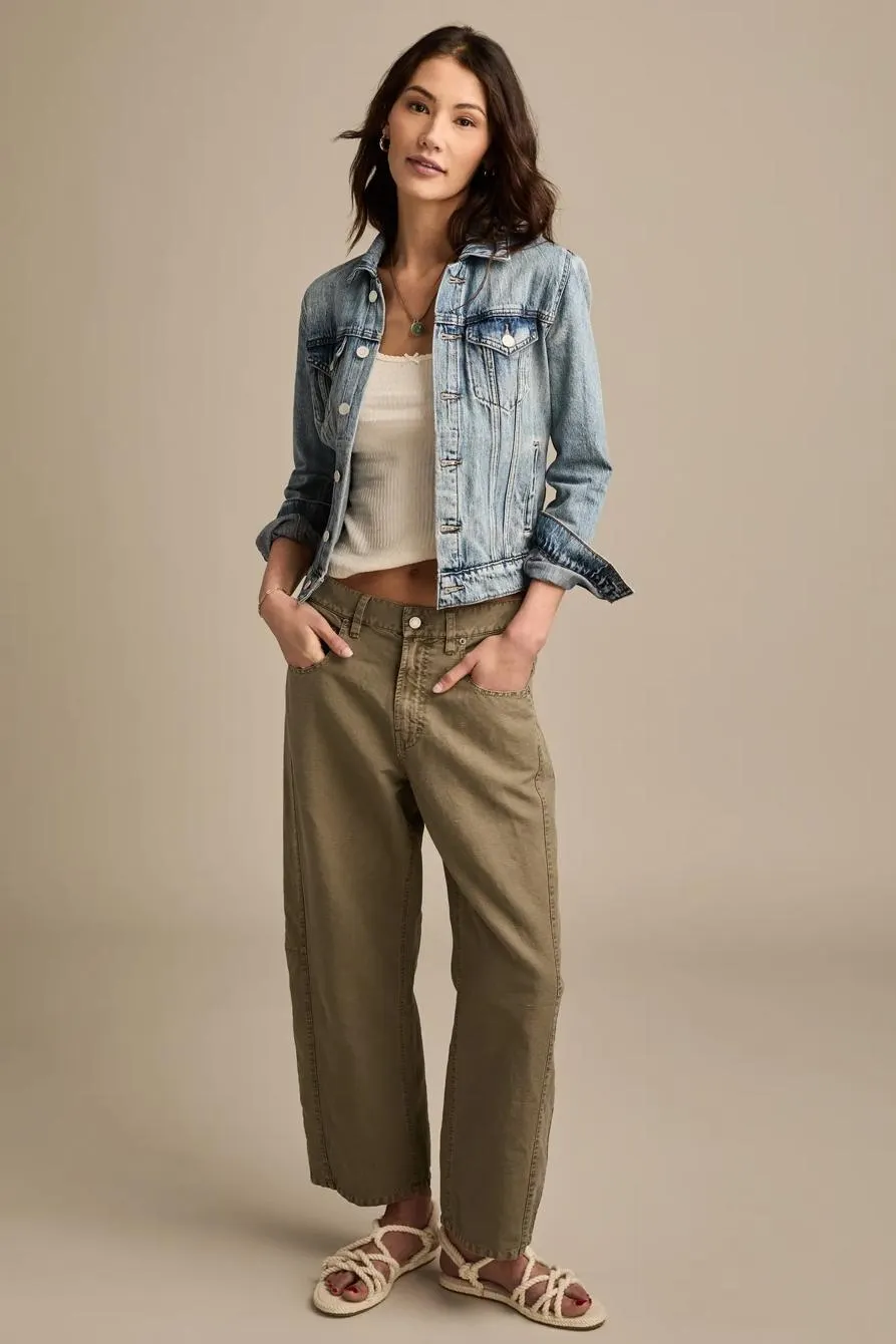 linen barrel pant