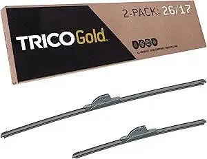 TRICO Gold™ (18-2617) 26 & 17 Inch Pack of 2 Automotive Replacement Windshield Wiper Blades for My Car Super Premium All Weather Beam Blade for Select Vehicle Models