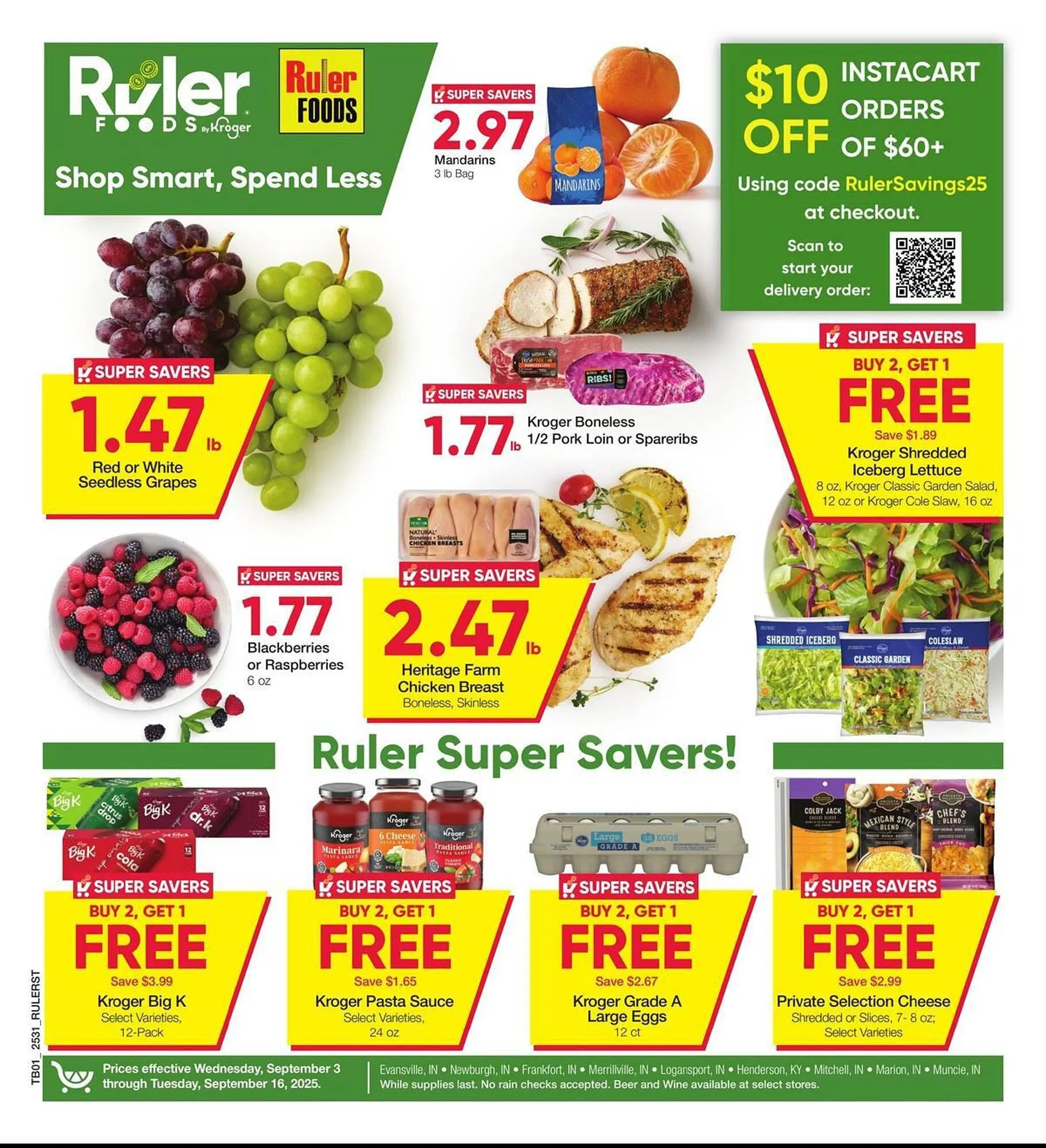 Weekly ad Ruler Foods weekly ad from September 3 to September 16 2025 - Page 1