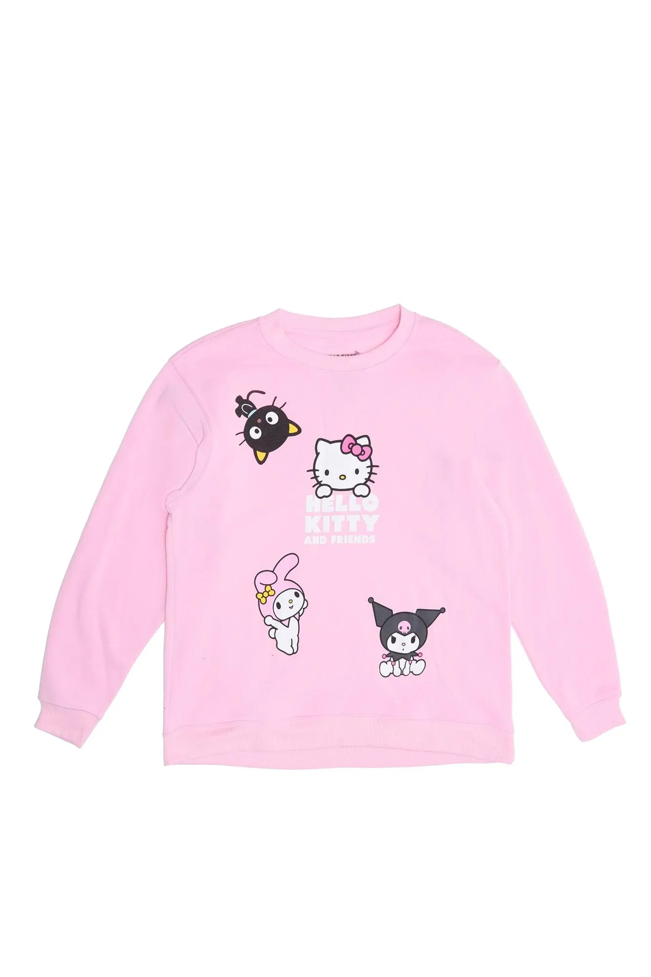 Hello Kitty And Friends Graphic Crew Neck Sweatshirt