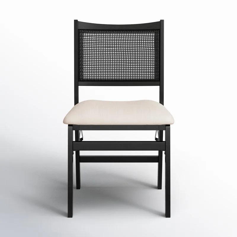 Brown Donner Padded Seat Cane Back Banquet Dining Chair