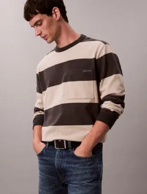 Stripe Relaxed Long Sleeve T-Shirt