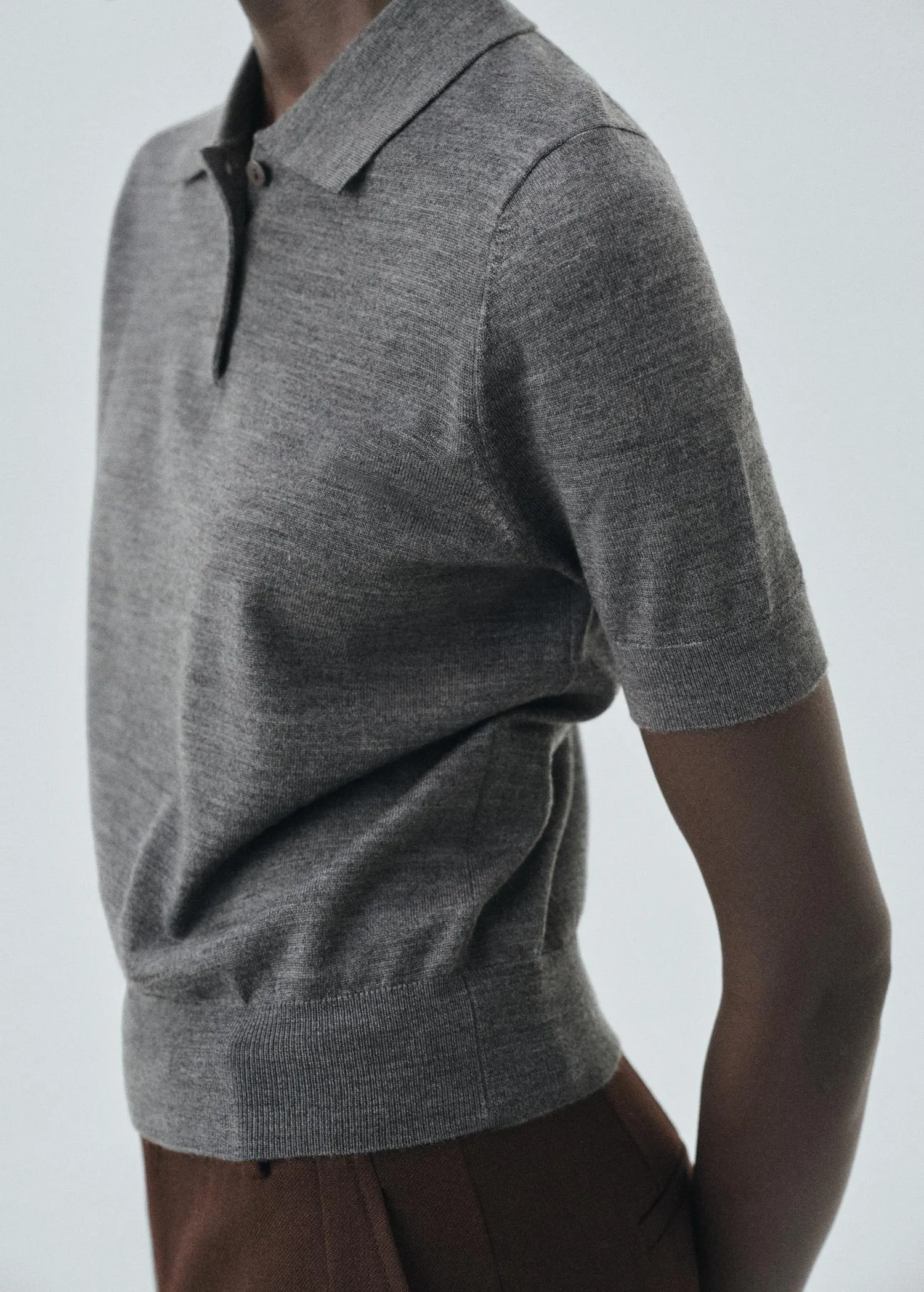 100% wool polo-neck sweater