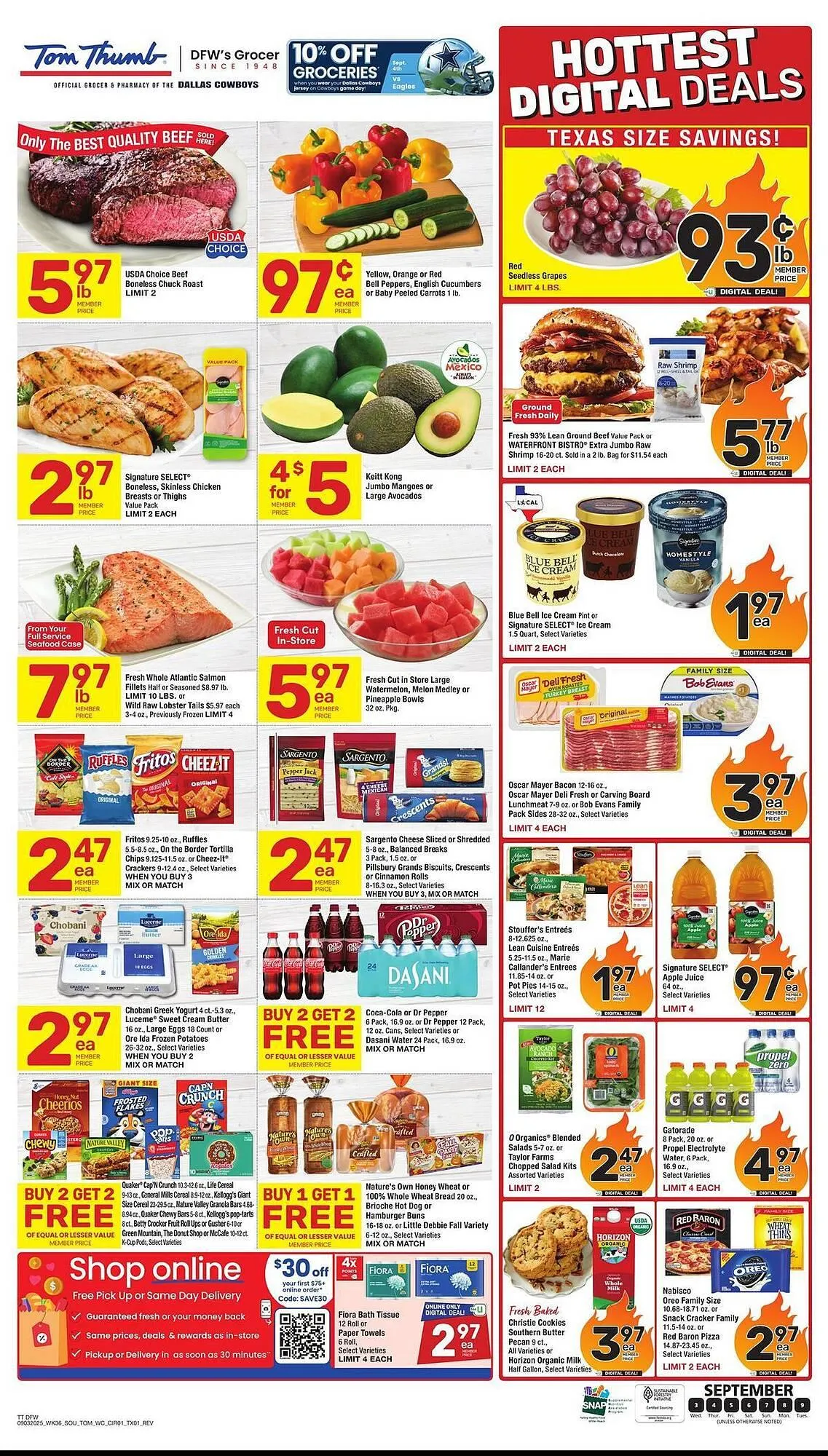 Weekly ad Tom Thumb weekly ad from September 3 to September 9 2025 - Page 1