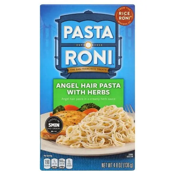 Pasta Roni Angel Hair Pasta with Herbs, 4.8oz Box