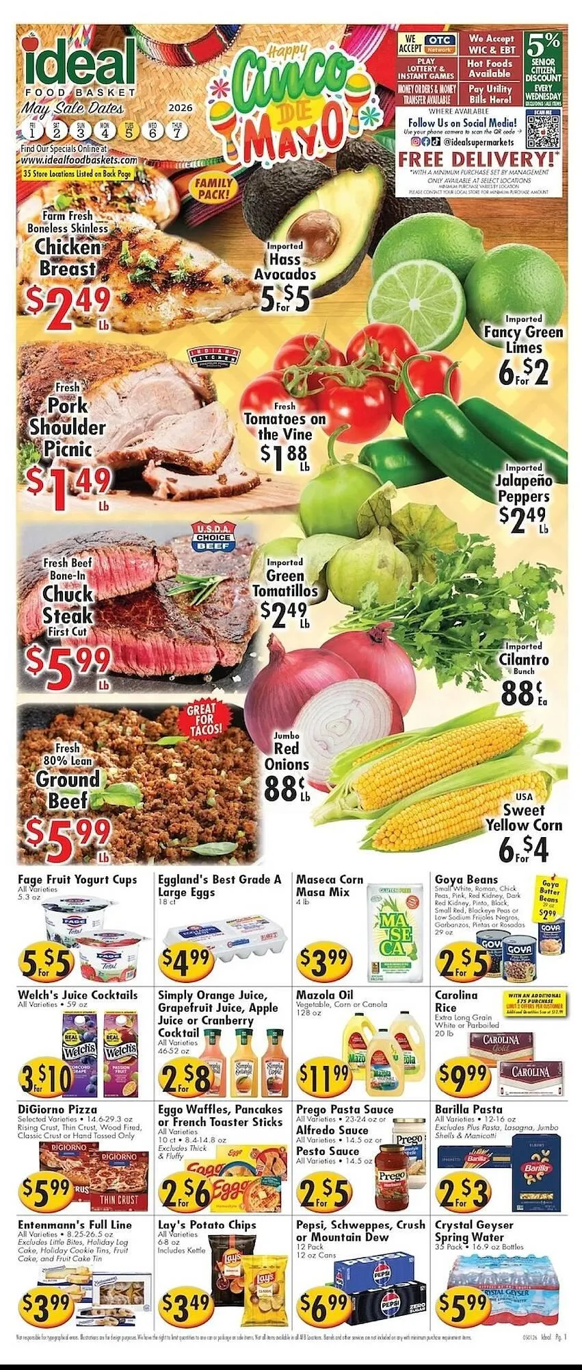 Weekly ad Ideal Food Basket circular from May 1 to May 7 2026 - Page 1
