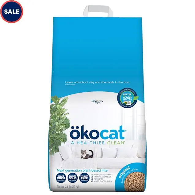 Okocat Original Premium Natural Clumping Wood Cat Litter, 12.6 lbs.