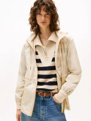 Water-Repellent Hooded Windbreaker