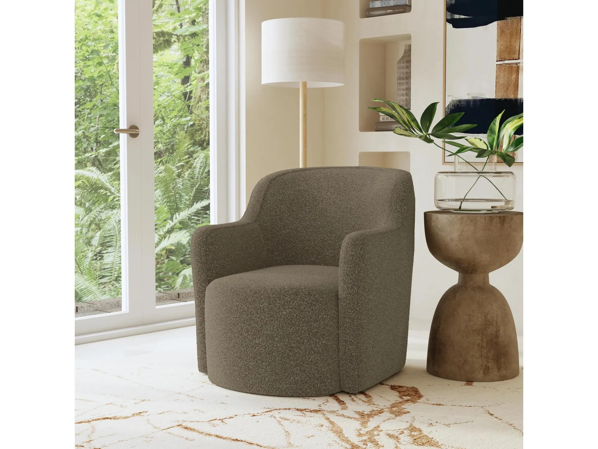 HomePop Swivel Accent Chair