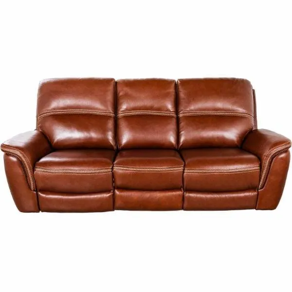 Graham Leather Dual Power Zero Gravity Reclining Sofa