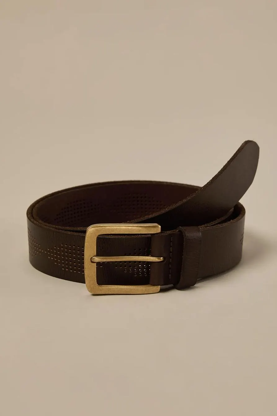 perforated leather belt