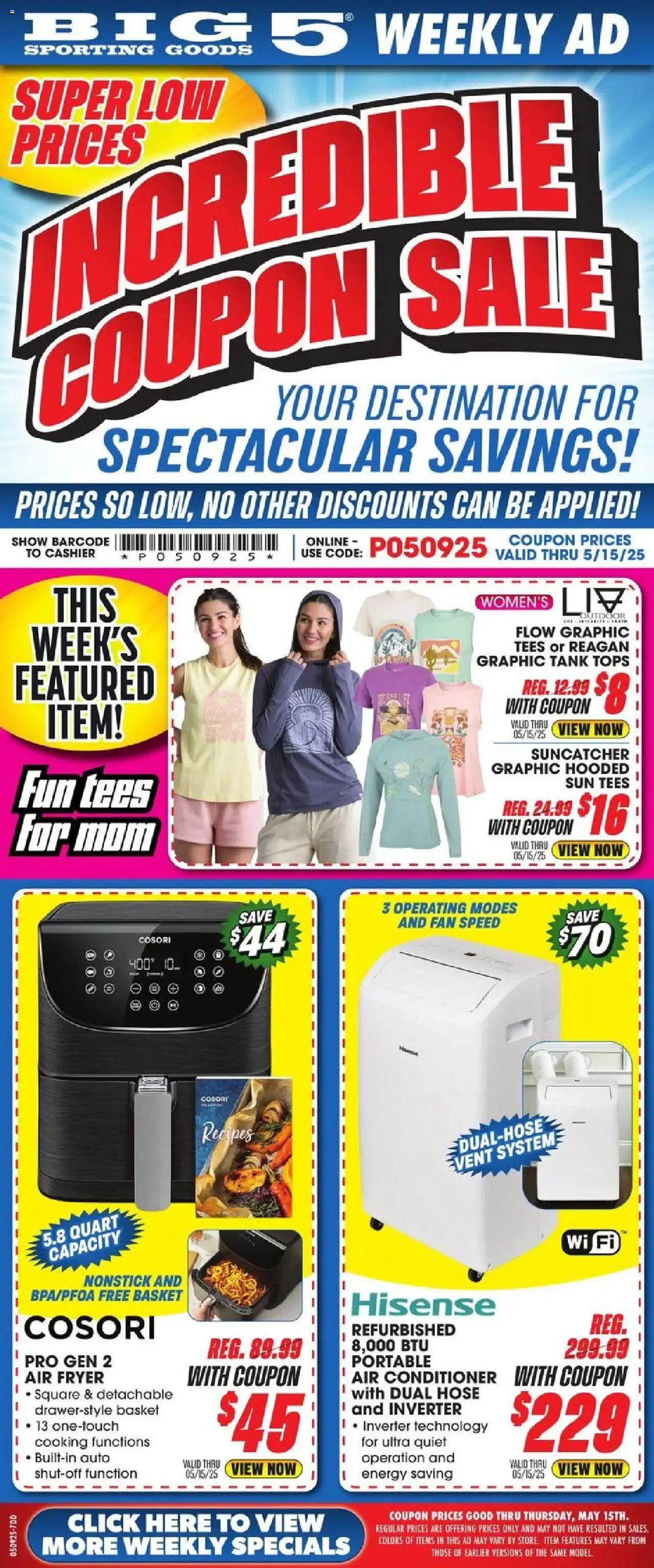 Weekly ad Big 5 Sporting Goods Weekly Ad from May 9 to May 15 2025 - Page 1