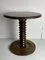 Brutalist French Wood Turned Wine Press Side Table in the style of Charles Dudouyt, 1950s
