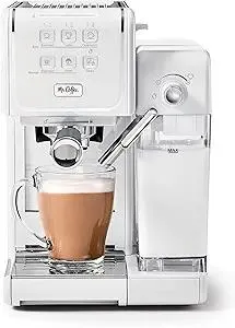 Mr. Coffee One-Touch CoffeeHouse - Espresso, Cappuccino, and Latte Maker, with Easy Serving Espresso (ESE) Pod compatibility - White