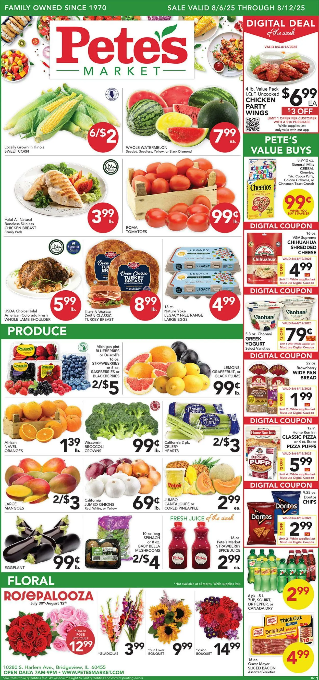 Weekly ad Pete's Fresh Market Current weekly ad from August 6 to August 12 2025 - Page 1