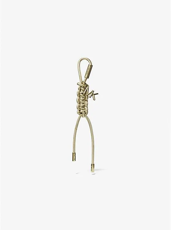 Gold-Tone and Metallic Braided Cord Bag Charm