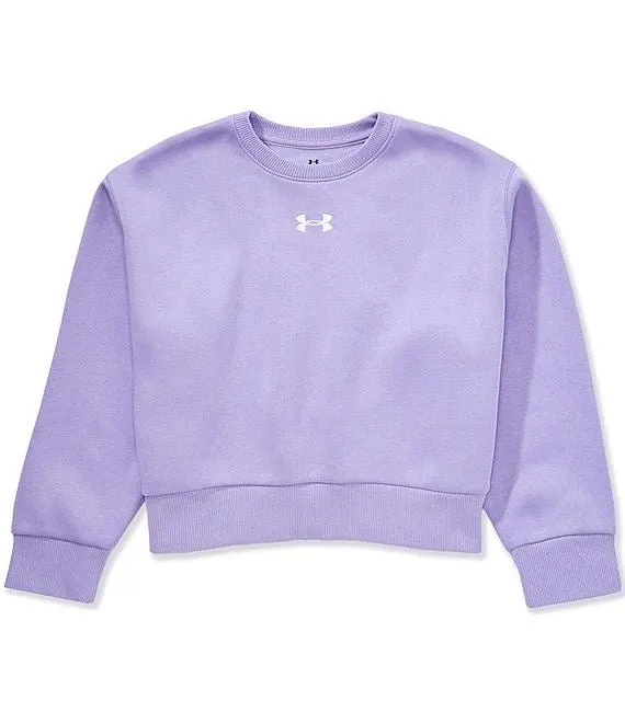 Big Girls Long Sleeve Crewneck Rival Fleece Oversized Pullover