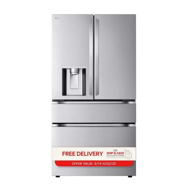 29 cu. ft. SMART Standard Depth MAX French Door Refrigerator with Full Convert Drawer in PrintProof Stainless Steel